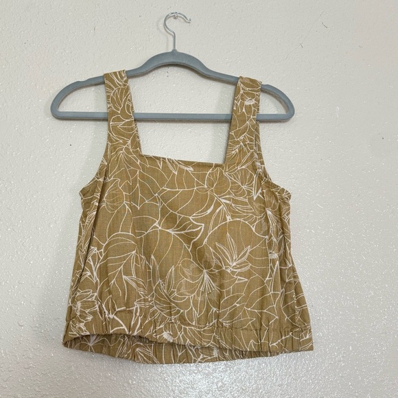 Ana Sonia Trop Olive Square Neck Tank - Picture 3 of 6